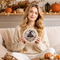 thumbnail image 5 of Cross Stitch Kits, Needle Point Kits Adults Beginner, Halloween Witch Decor, Halloween Wall Art, 9 Inch Diameter Diy Halloween Craft Kit with Pre-Printed Halloween Pattern, 5 of 8