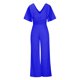 thumbnail image 4 of ICHUANYI Clearance Women Summer European And American Short Sleeve Solid Pocket Casual Jumpsuit(Blue, S) ICHUANYI WER2023081507346, 4 of 6