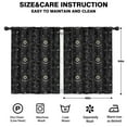 thumbnail image 2 of Blackout Kids Curtains,Black Gothic Sun Moon Star Pattern Childrens Insulated Curtains Set Of 2,Bedroom Essentials,Toddler Room Decor 42x54in(106x137cm), 2 of 5