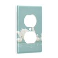 thumbnail image 2 of Yayeee Duplex Wall Plate 1-Gang 4.5"x2.7" Home Receptacle Light Switch Decorative Outlet Cover, White Cartoon Swan, 2 of 7