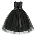 thumbnail image 2 of Ekidsbridal V-Back Satin Tulle Flower Girl Dresses Ceremonial Gown Pageant Ballroom Dance 219R5 4, 2 of 3