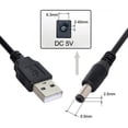 thumbnail image 5 of FVH USB 2.0 A Type Male to 5.5 x 2.5mm DC 5V Power Plug Barrel Connector Charge Cable 100cm, 5 of 5
