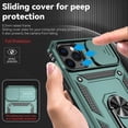 thumbnail image 3 of Compatible with iPhone 11 Pro Max Case with HD Screen Protector & Slide Camera Cover & Rotated Ring Kickstand, [Military-Grade] Phone Case for iPhone 11 Pro Max (Blue), 3 of 17
