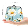 thumbnail image 2 of Daisy Elegant Microfiber Coin Purse with Zinc Alloy Jaws, 4.3x4.7 in/11x12 cm, Secure and Stylish Organizer for Your Essentials, 2 of 7