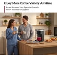 thumbnail image 2 of Reusable K Cups for Coffee Pods - 4 Pack Refillable Stainless Steel Mesh Filter, 5-Hole KCup Universal Metal Ground Coffee Pod, 2 of 7