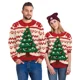 thumbnail image 1 of Sudaderas navideñas para parejas 2024 Suéter con patrón de árbol de Navidad y muñeco de nieve Suéteres de invierno Jerseys cálidos y gruesos, 1 of 1