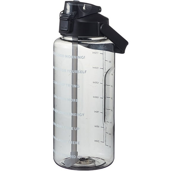 Ogetok 2000ml Alphabet Water Cup Smooth Plastic Clear Camping Large Capacity, Translucent Drop-Resistant and Reusable Health Safe Science Drinking