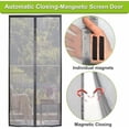 thumbnail image 3 of Magnetic Screen Door Self Closing, 68 x 78 inches, Grey Upgraded Polyester Thicken Mesh Mosquito Net for  Door, with Magnets, Keep Bugs Out, with Hook Tape$$Tools & Hardware Other, 3 of 10
