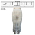 thumbnail image 2 of Women Sexy Hollow Out Mesh Tassle Skirts Beach Cover Up summerrrr Fish Net Swimsuit Wrap Swimwear - White, 2 of 6
