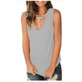 thumbnail image 3 of Jescakoo - Camiseta sin mangas con cuello en V para mujer, informal, sin mangas, ajuste holgado Zhivalor HMYH033-4, 3 of 5