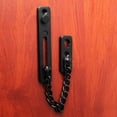thumbnail image 2 of Cadena de seguridad para puerta, limitador de puerta estrecho, cerradura antirrobo con resorte y tornillos para puerta interior de casa, acabado en acero inoxidable negro mate., 2 of 5