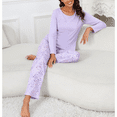 thumbnail image 3 of WQD Womens Pajama Sets 2 Piece Lounge Sets Soft Loungewear Comfy Pj Sets Long Sleeve Top and Pants Loose Sleepwear with Pockets for Fall Winter Spring, 3 of 6