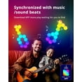 thumbnail image 6 of 8 Pack RGB Hexagon Lights Works with 𝑨𝒍𝒆𝒙𝒂 𝑮𝒐𝒐𝒈𝒍𝒆 𝑨𝒔𝒔𝒊𝒔𝒕𝒂𝒏𝒕, 𝑾𝒊-𝑭𝒊 𝑺𝒎𝒂𝒓𝒕 𝑯𝒐𝒎𝒆 Decor Creative Wall Lights Panel with Music Sync, Gaming Lights for Wall 3Inch, 6 of 6