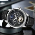 thumbnail image 3 of Reloj LIGE Reloj automático mecánico de tourbillon para hombre plateado, 3 of 5