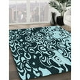 thumbnail image 2 of Ahgly Company Indoor Rectangle Patterned Blue Lagoon Blue Area Rugs, 5' x 8', 2 of 6