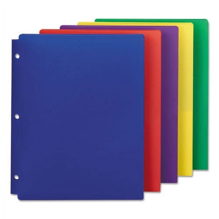 Poly Snap-In Two-Pocket Folder, 50-Sheet Capacity, 11 x 8.5, Assorted, 10/Pack Poly Snap-In Two-Pocket Folder, 50-Sheet Capacity, 11 x 8.5, Assorted, 10/Pack