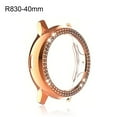 thumbnail image 2 of ziyahi Watches Case Firmness Round Shape Hard Frame Bumper Sparkle Rhinestone Protector Chic Shockproof Solid Shell Watch Cover R830-40mm Rose Gold, 2 of 8