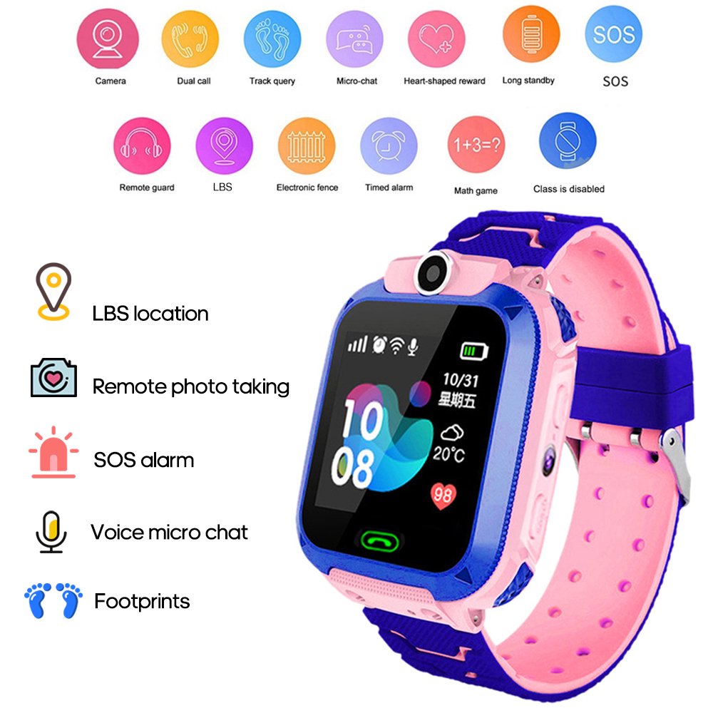KKmoon - Kids Smartwatch Intelligent Kids Watch Q12B Smartwatch Phone Watch for Android IOS 2G