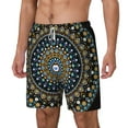 thumbnail image 2 of Balery Dot Mandala Mens Swim Trunks Swim Shorts for Men Quick Dry Inseam Beach Shorts with Compression Liner Pocket-Medium, 2 of 9