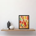 thumbnail image 2 of Autumn Leaves With Multicoloured Patterns Folk Art Watercolour Painting Artwork Framed Wall Art Print A4, 2 of 4