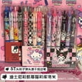thumbnail image 5 of 6pcs Sanrio Hellokitty Press Pen Kuromi Anime Quickly Dry Cute 0.5mm Pen Student Stationery Signature Pen, 5 of 5