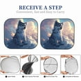 thumbnail image 6 of Bingfone Cloud Wolf Windshield Sun Shade 2-Piece Foldable Car Front Window Sunshade for Most Sedans SUV Truck - Large, 6 of 7
