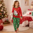 thumbnail image 3 of Aideaone Toddler Girls Christmas Pajama Set 2 Piece Long Sleeve Sleepwear 2 to 8 Years, 3 of 7
