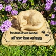 thumbnail image 3 of Cat Memorial Stones Grave Markers with A Sleeping Cat on The Top - Cat Garden Stones Burial Markers Sympathy Cat Memorial Loss Gifts for Garden, Backyard Patio or Lawn,8.5"x7"x3.5", 3 of 5