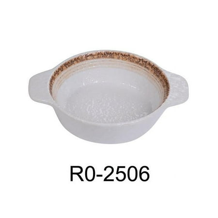 

Yanco RO-2506 6.5 x 5 x 1.5 in. Rockeye-2 Porcelain Two-Tone Bake Dish with Ear - 7 oz - Pack of 36