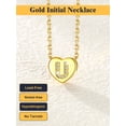 thumbnail image 4 of U7 Mother's Day Gifts for Women 14K Gold Plated Letter Pendant with Sparkle Cubic Zirconia Tiny Heart Letter Initial U Necklace Choker, 4 of 8