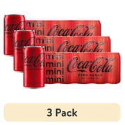 (3 pack) Coca-Cola Zero Sugar Soda Pop, 8 fl oz, 20 Pack Cans
