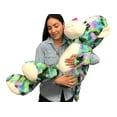 thumbnail image 2 of Big Stuffed Monkey 40 inches 102 cm Soft Aqua Green Purple Teal Multicolor Large Plush Animal 3.5 Feet Tall New, 2 of 6