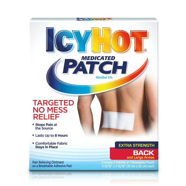 Icy Hot Medicated Topical Analgesic Back Patch (5 Ct)