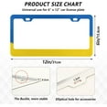 thumbnail image 3 of GZHJMY Yellow Blue Car License Plate Frame, 2 Pack Aluminum License Plate Holder with Screws for Men Women License Plate Cover-Round Hole Decorative, 3 of 7
