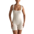 thumbnail image 1 of xiaxaixu Women's Open Back Romper, Sleeveless Solid Color Tank Tops Bodycon Jumpsuit Shorts, 1 of 6