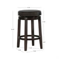 thumbnail image 4 of Linon Maya 25" Backless Indoor Round Counter Stool with Swivel, Dark Brown/Brown Faux Leather, 4 of 11