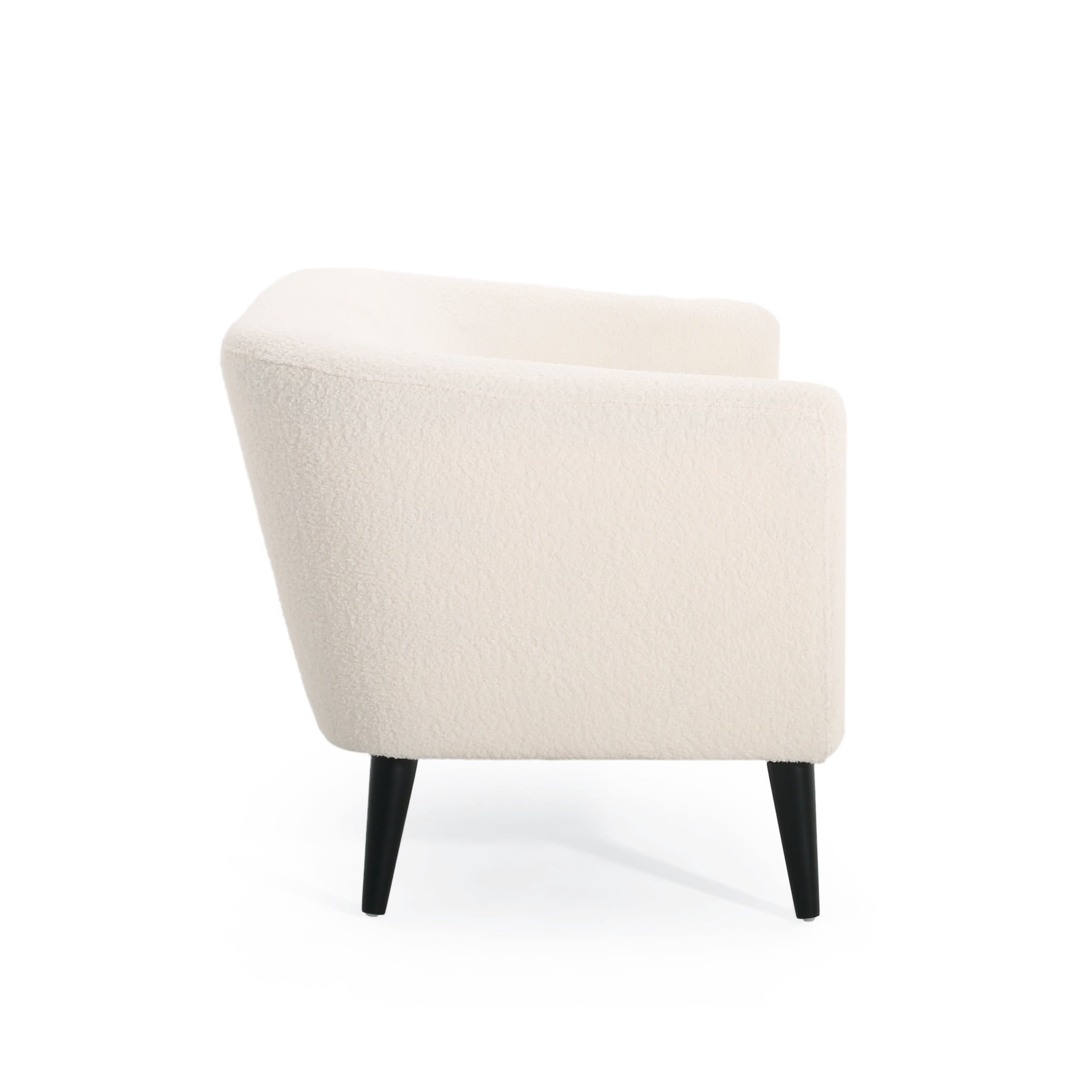 Noble House Modern Fabric Loveseat Indoor Seating  for Living Room,Bedroom,Apartment recommended, White