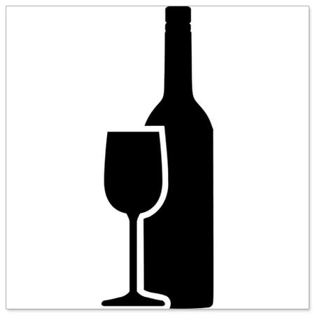 Vinyl Record Labels - Wine Bottle Labels - Wine Bottle Glass - Set of 6