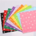 thumbnail image 3 of Gymnture christmas 10pcs Snowflake Pattern Felt Fabric Squares - DIY Craft Cloth, 3 of 10