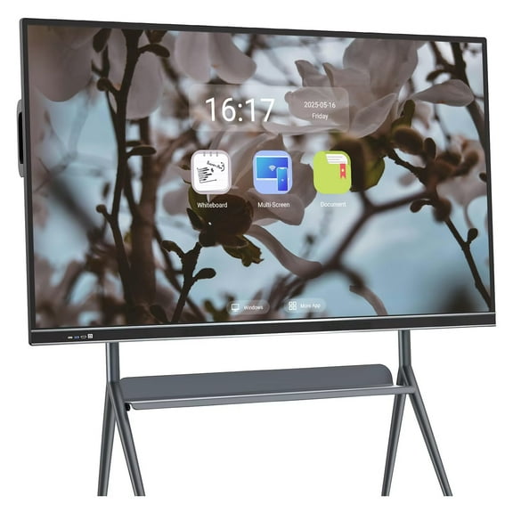 JYXOIHUB Smart TVs, 75 Inch Digital Electronic interactive Whiteboard and Smartboard, 4K Monitor built-in camera Touchscreen for Presentation and Player for Advertisin