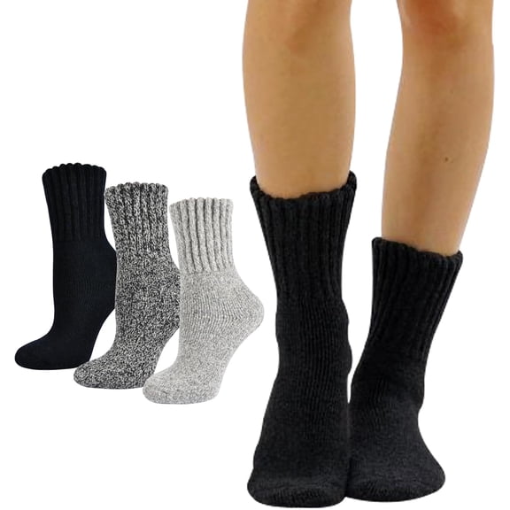 Women Wool Socks Boot Socks Winter Thick Warm Sock Cozy Crew For Women 3Pairs