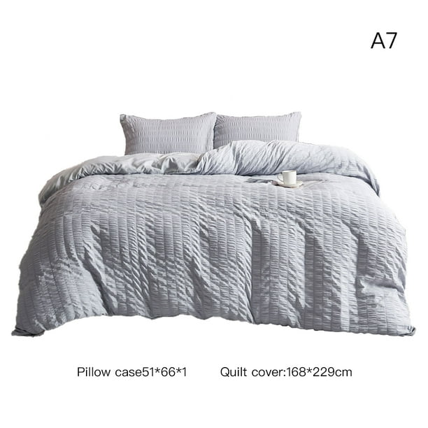 Yinkuu 3pcs Sets Luxury Seerer Bedding King Double Size Satin Comfortable Silk Single Bed Kit Quilt Covers Pillowcases Home Textile Com Luxury Seerer Bedding Sets, King Single Bed Nz Farmers