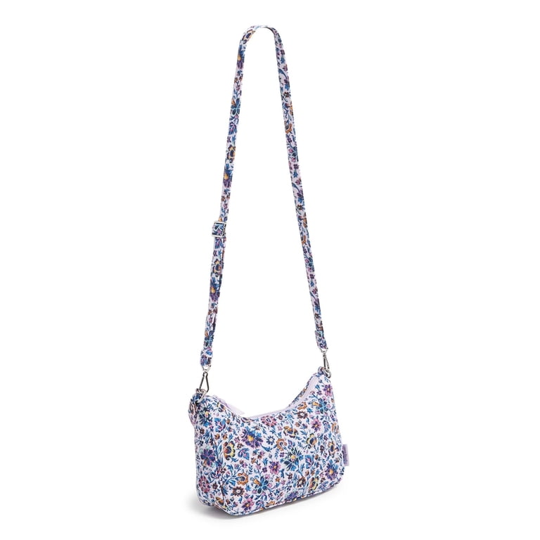 Vera Bradley Women's Cotton Frannie Crescent Crossbody Bag Cloud