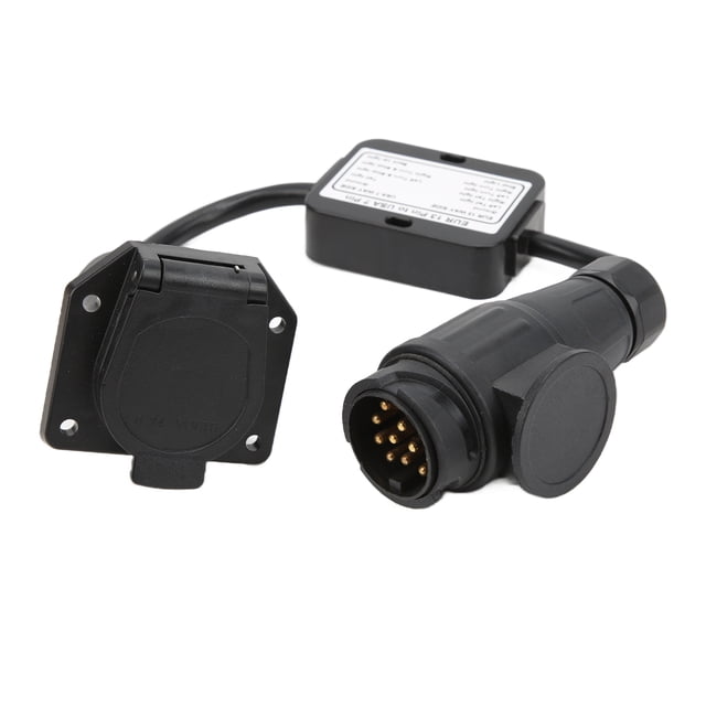 Eu 13 Pin To Us 7 Way Trailer Adapter Connector Trailer Light Converter Trailer Light Electrical Converter Trailer Round Connector Trailer Connector European 13 Pin To American 7
