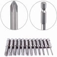 thumbnail image 3 of Magnetic Cross Head Screwdriver Bits Set - S2 Steel Single Head 1/4 Inch Hex Shank, 100mm Length (6 Pieces, 94g) - Compatible with Electric Tools, Versatile Angle Adjustment for Professional & DIY, 3 of 6