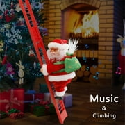 Doqcey Christmas Decorations, Electric Santa Clause with Climb Ladder