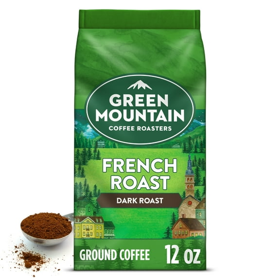 Green Mountain Coffee Roasters French, Dark Roast, Ground Coffee, 12 oz