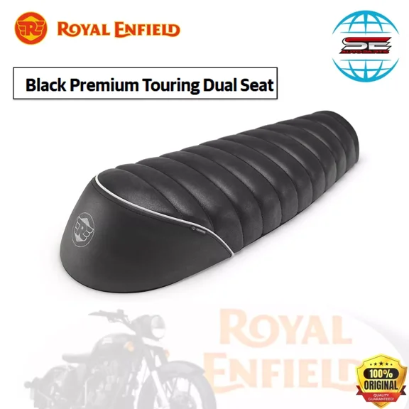 BLACK PREMIUM TOURING DUAL SEAT FOR ROYAL ENFIELD INTERCEPTOR 650