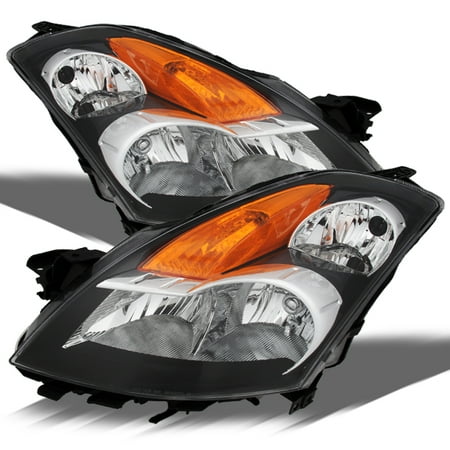 Nissan Xterra Replacement Headlight - Fits 07-09 Nissan Altima 4 Door Sedan Black Headlight Lamps Halogen Type
