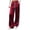 Red, variant on Satin Wide Leg Pants For Women Elastic Waist Drawstring Side Stripe Trousers Fall Casual Athletic Going Out Pants With Pockets